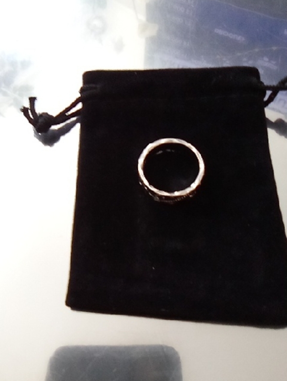 Classic Textured Silver Band Ring - Silver